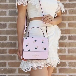 NWT! Kate Spade Light Pink Pineapple Crossbody purse Bag with dust bag